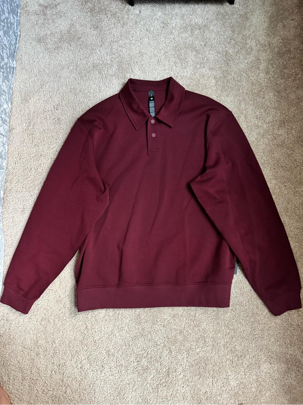 🍷 Lululemon Grand Standard Long-Sleeve Polo Large
